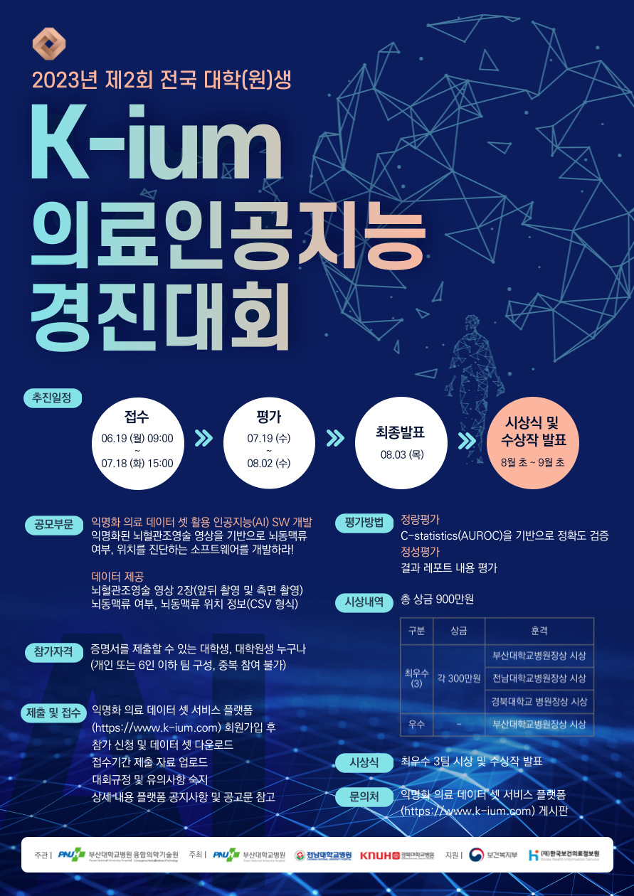 붙임2. (포스터)2023년 제2회 K-ium 의료 인공지능 경진대회.jpg